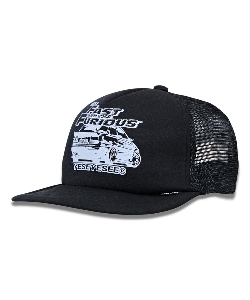 YESEYESEE Y.E.S X Fast & Furious Trucker Cap Black