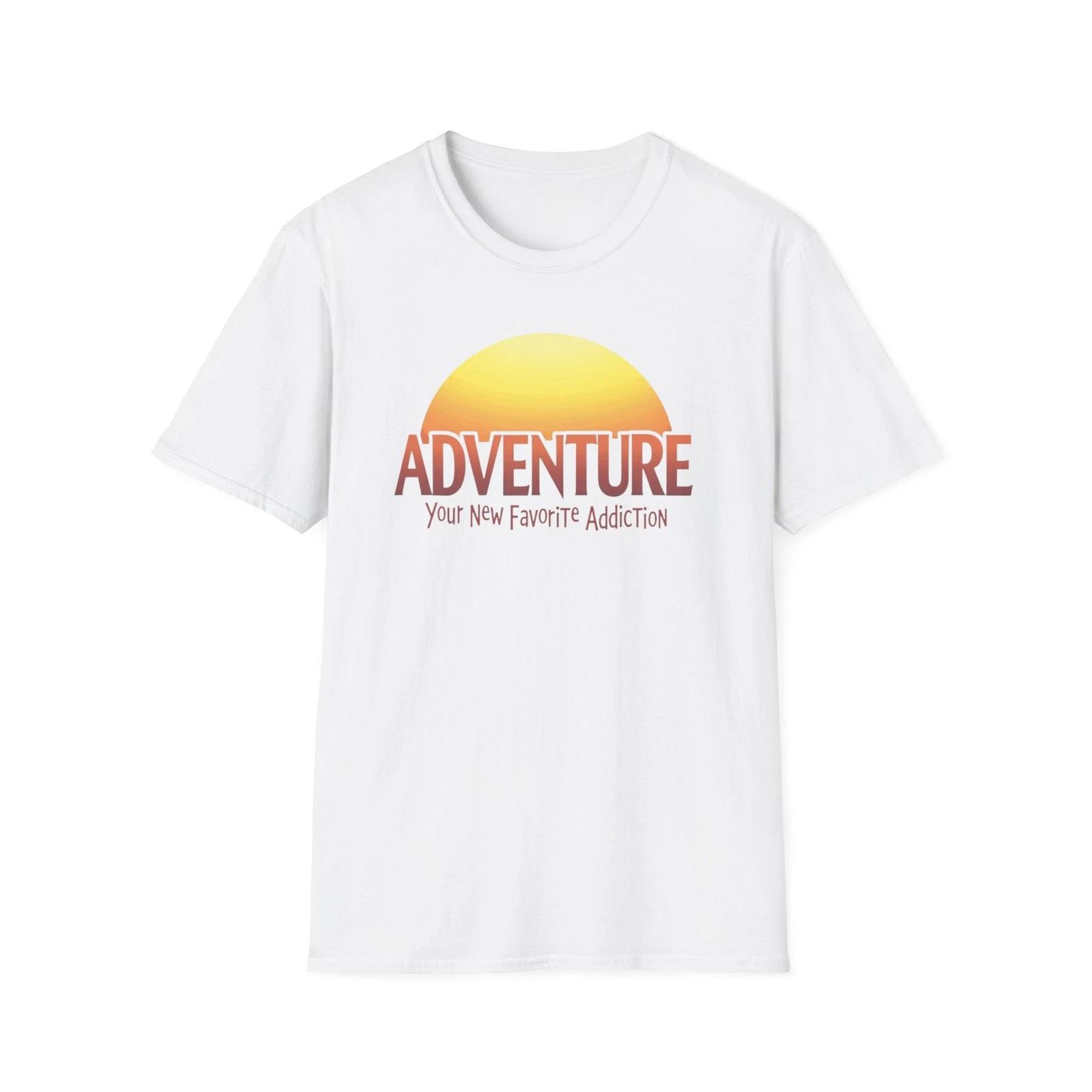 Adventure Your New Favorite Addiction Retro Horizon Typography T-Shirt 3XL