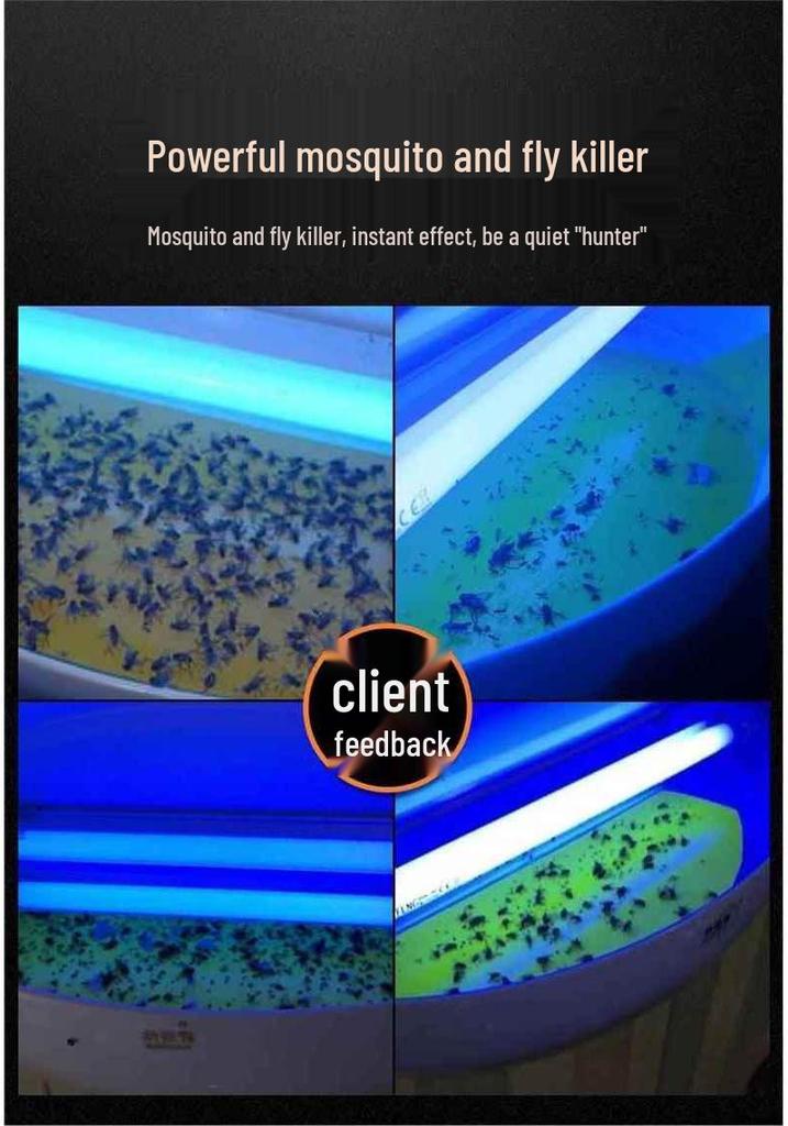 Wall-Mounted Indoor Mosquito & Fly Killer Lamp for Restaurants, Hotels, Shops, and Homes: Attracts & Traps Effectively