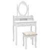 Dressing Table Set with Stool 75x69x140cm Paulownia