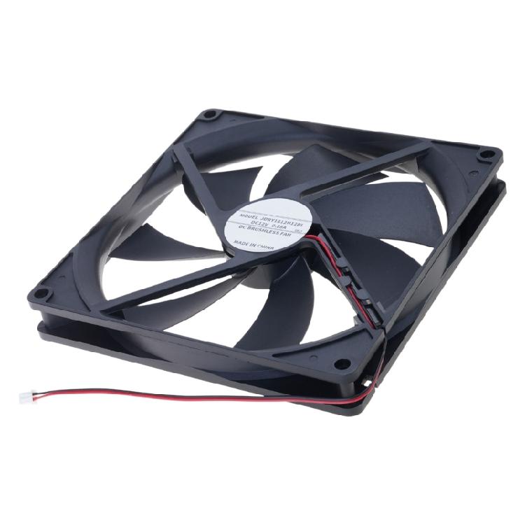 180mm 12V High Speed Cooling Fan Thin 25mm Design 53CFM Airflow Double Ball Bearings For PC Router Exhaust System