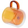 250ml DoubleLayer Mug HeatResistant Cylindrical Transparent Cup for Milk Coffee Home(Yellow )