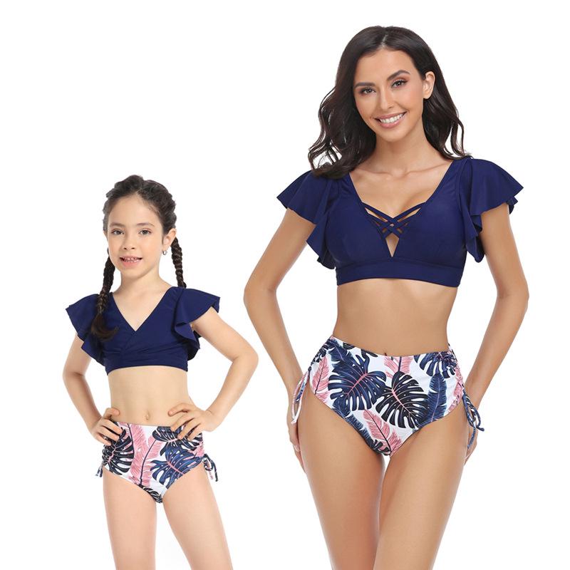 2024 Women's Split Swimsuit with Parent-Child Design - European and American Style Bikini