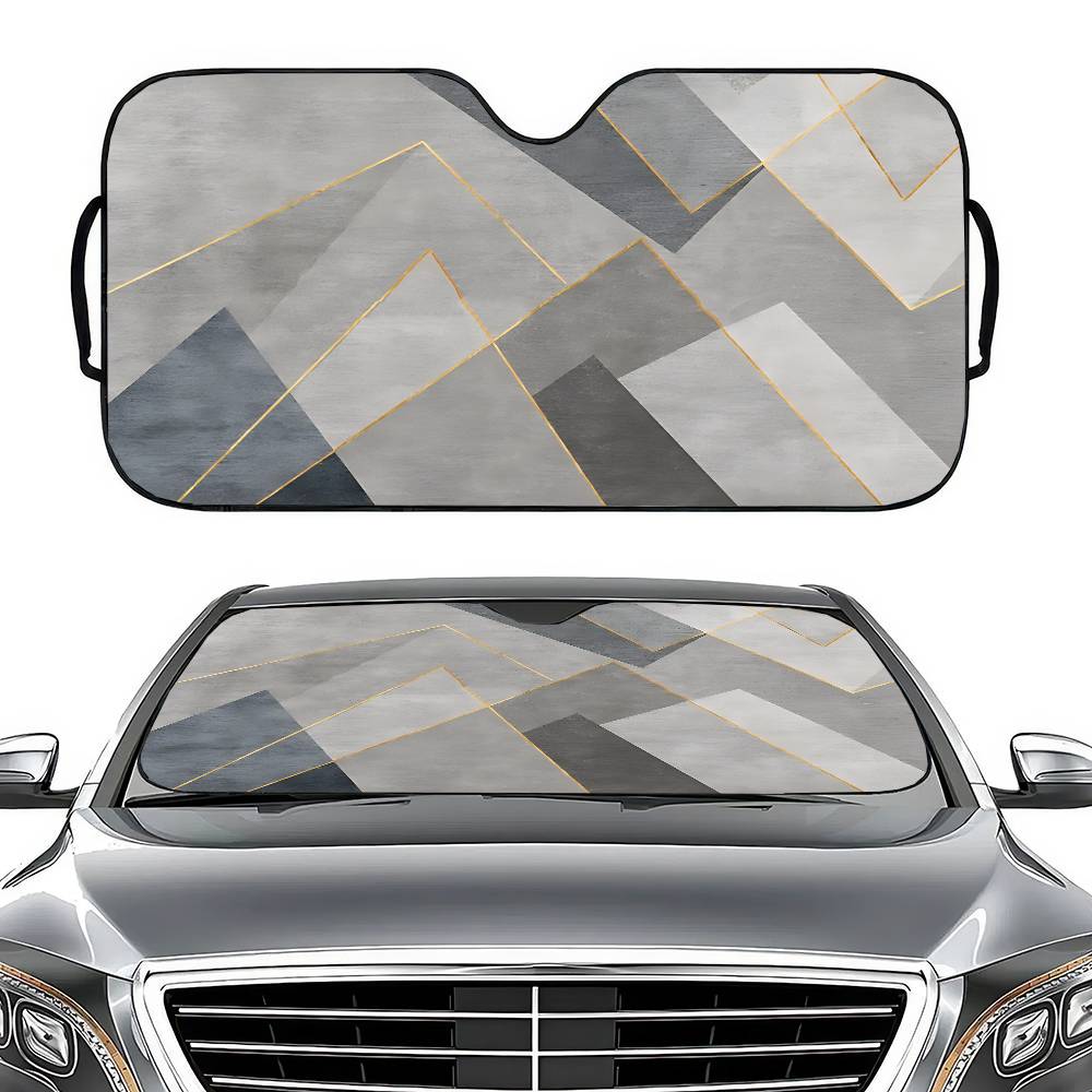 Nordic Geometry Car Sun Shade Windshield Foldable Cute Funny Sunshade By Vincent For Car Truck SUV Blocks
