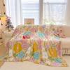 Colorful Plant Floral Thickened Throw Blanket, Cartoon Flower Pattern Warm Sleeping Blanket, Home Hotel Multifunctional Blankets