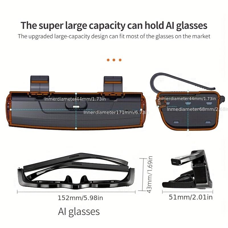 Universal multifunctional car sunshade glasses protection box, sunglasses and sunglasses rack storage box, clip on sunshade, car