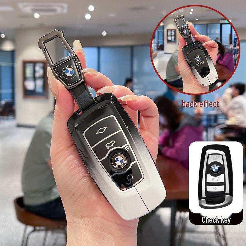 Compatible Key Shell for BMW 1, 3, 5, 7 Series, X1, X2, X3, X5, iX3, and i3 Models, plus Metal 530 and 325Li Buckles.