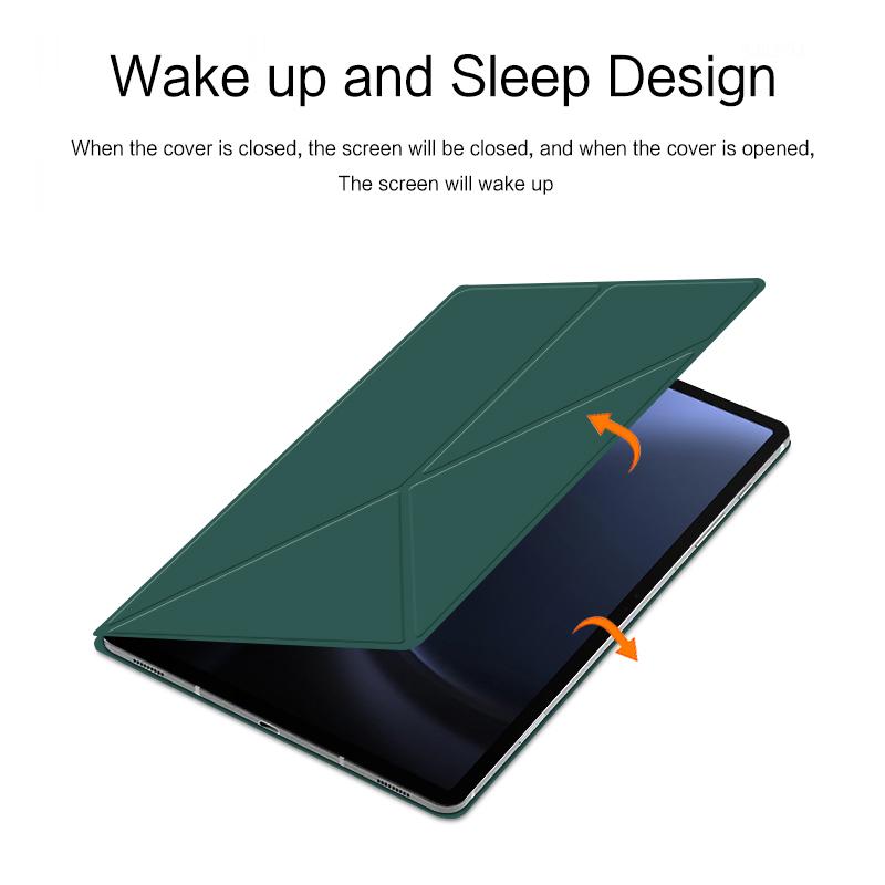 Für Samsung Galaxy Tab S10 FE/S10/S9 FE/S9 Hülle Magnetischer V-Faltständer Tablet-Hülle mit Auto Sleep/Wake