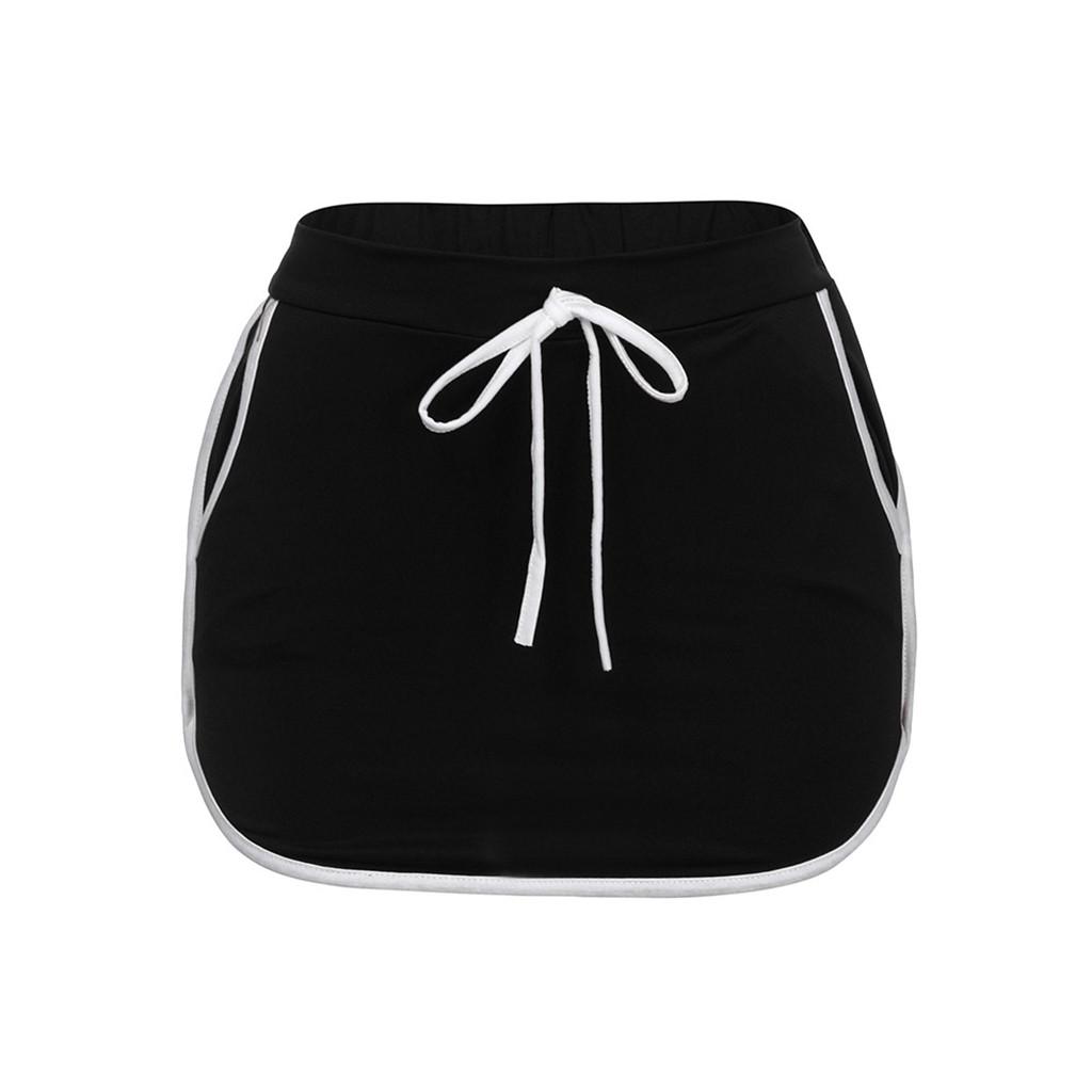 Women Sexy Club Skirt Short Pocket High Waist Skirt