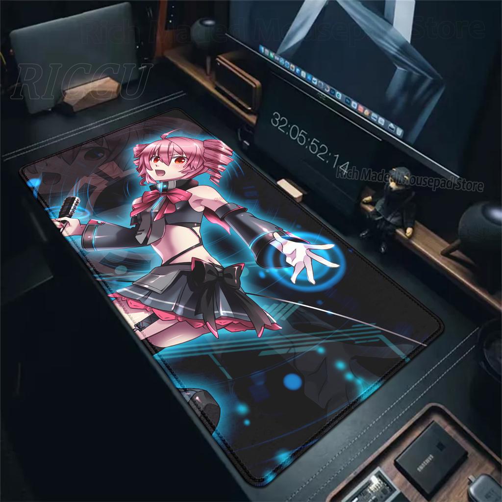 Cute Anime Girl K-Kasane Teto Mousepad Large Gaming Mouse Pad LockEdge Computer Keyboard Desk Mat PC Cabinet Tablepad XXL Mats