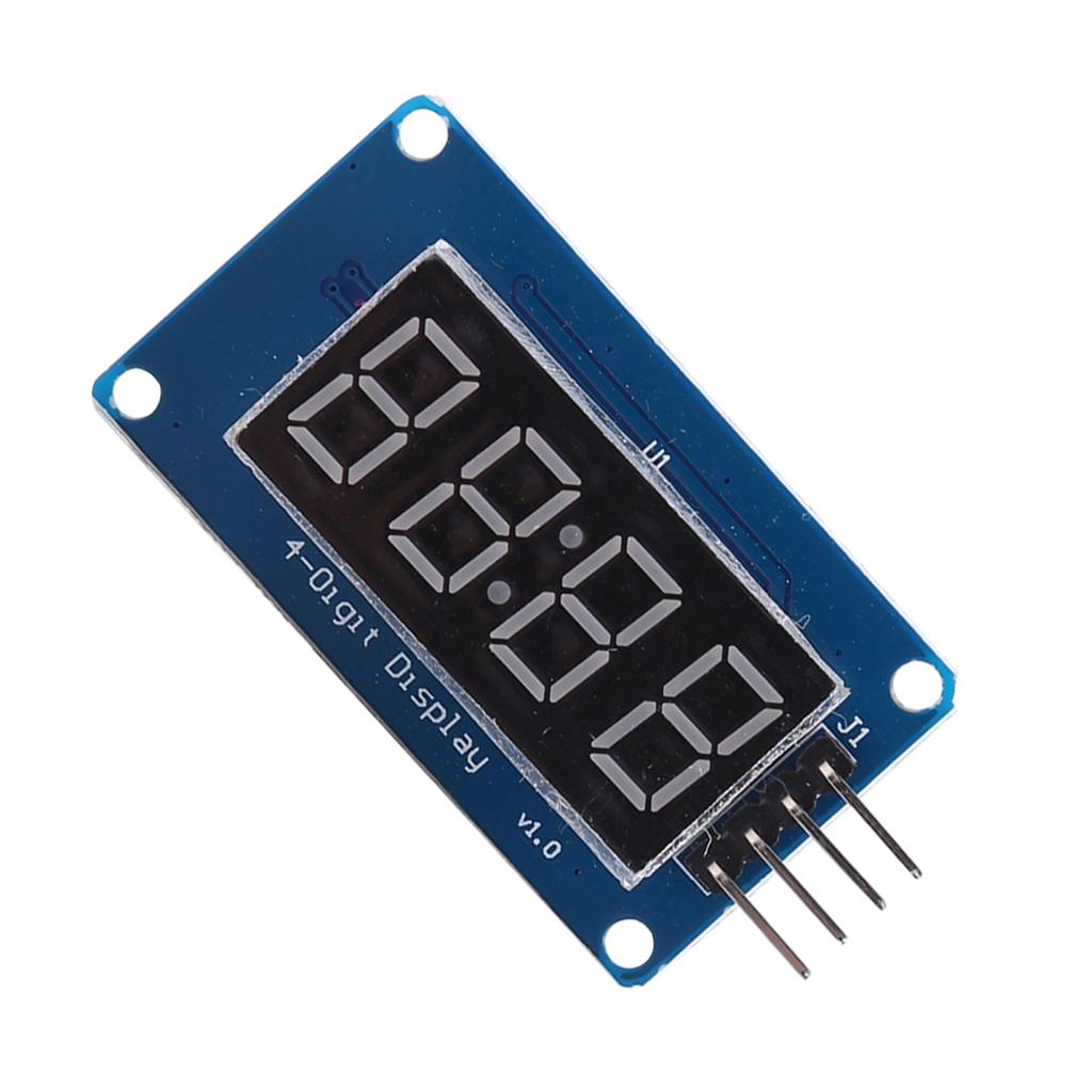 Red Light LED Digital Display 4 Digit 7 Segments Module Adjustable Brightness