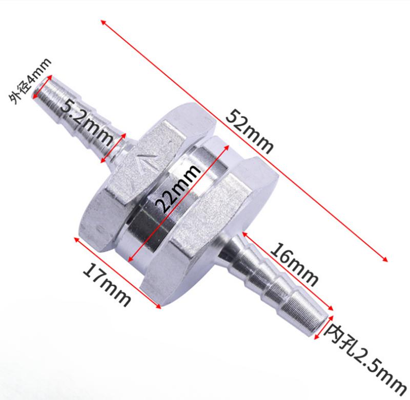 Plastic One-way Water Valve Ozone Resistant Oil Resistant Check Valvealuminium Alloy Pressure Spring Steel Ball One-way Valve