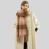 New Loop Yarn Thick Braided Scarf Women's Winter Thickened Warm Mohair Scarf High-end Versatile Scarf