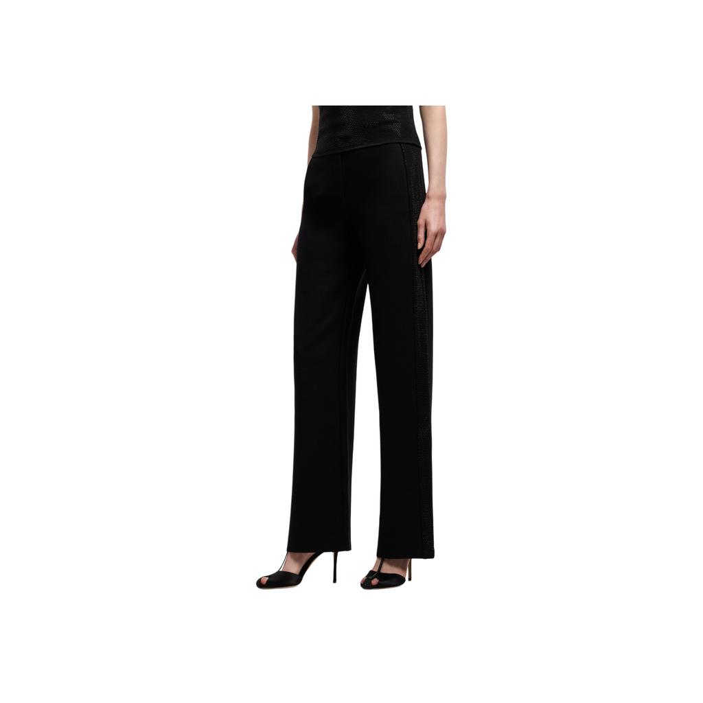 Emporio Armani Ss25 Long Straight Solid Color Casual Pants Women bottoms Black EW0004-87AF1-2911
