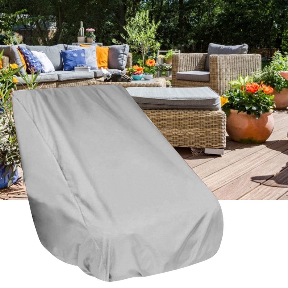 Γκρι Αδιάβροχο Ανθεκτικό στη Σκόνη Κάλυμμα Τραπεζιού Καρέκλας Κάλυμμα Προστασίας Σκάφους 61x56x64cm για Εξωτερική Χρήση