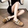 Thick-soled velvet retro single shoes winter fluffy cotton shoes