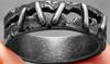 Dark Punk Style Small Batch Premium Stitched Design Men's Ring