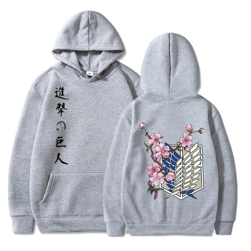 The Japanese Anime "Attack On Titan" Fashion Anime Week Printed Hoodie Casual Sporty Men's Wear Harajuku Street Pullover
