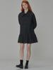 Opening Sunshine Cotton Shirred Mini Shirt Dress Black