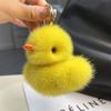 Mink Duck Keychain Keychains Pendant Bag Keyring Duck Plush Cartoon Key Chain Cute Pendant Childern's Birthday Toy Car Keychains