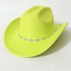 Sweet hats for men and women Party cowboy hat Unique three-dimensional diamond-shaped rhinestone accessory belt for concerts and vacations