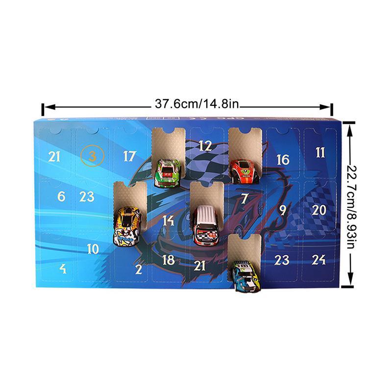 Christmas Advent Calendar Car Toys 24pcs Alloy Race Car Toys Christmas Countdown Calendar Decorative New Year Kids Gifts