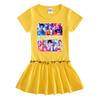 Kpop Witcher Girls Cartoon Pleated Short-Sleeve Summer Dress for Kids