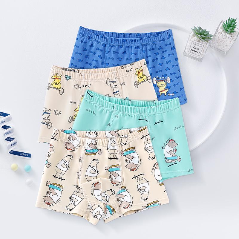 Boys' Pure Cotton & Modal Breathable Boxer Briefs, Sweat-Wicking, 50-Pack, Available In Small, Medium, Large