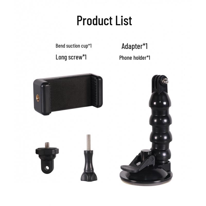 Universal Gooseneck Suction Cup Car Mount for Phones & Cameras