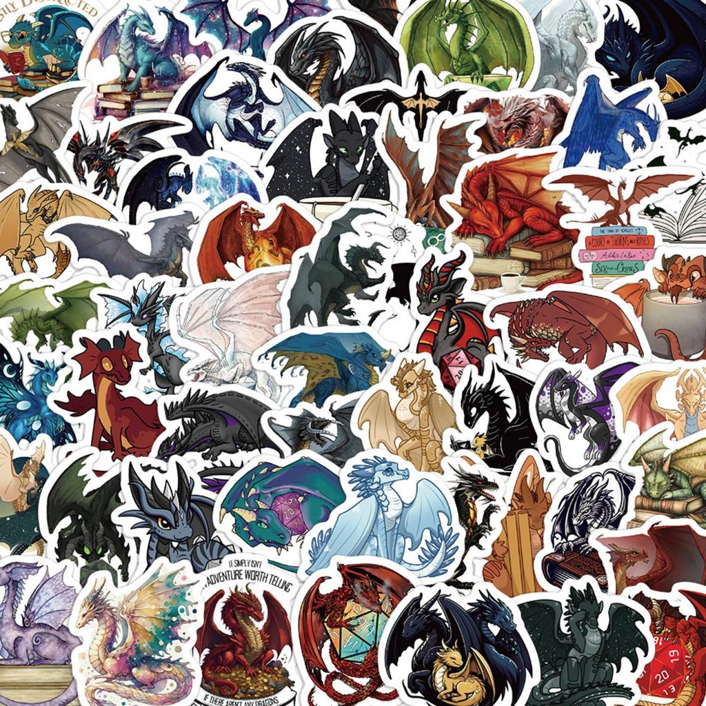 60pcs Suitcase Stickers Waterproof Stickers Scooter Computer Tablet Cartoon Decoration