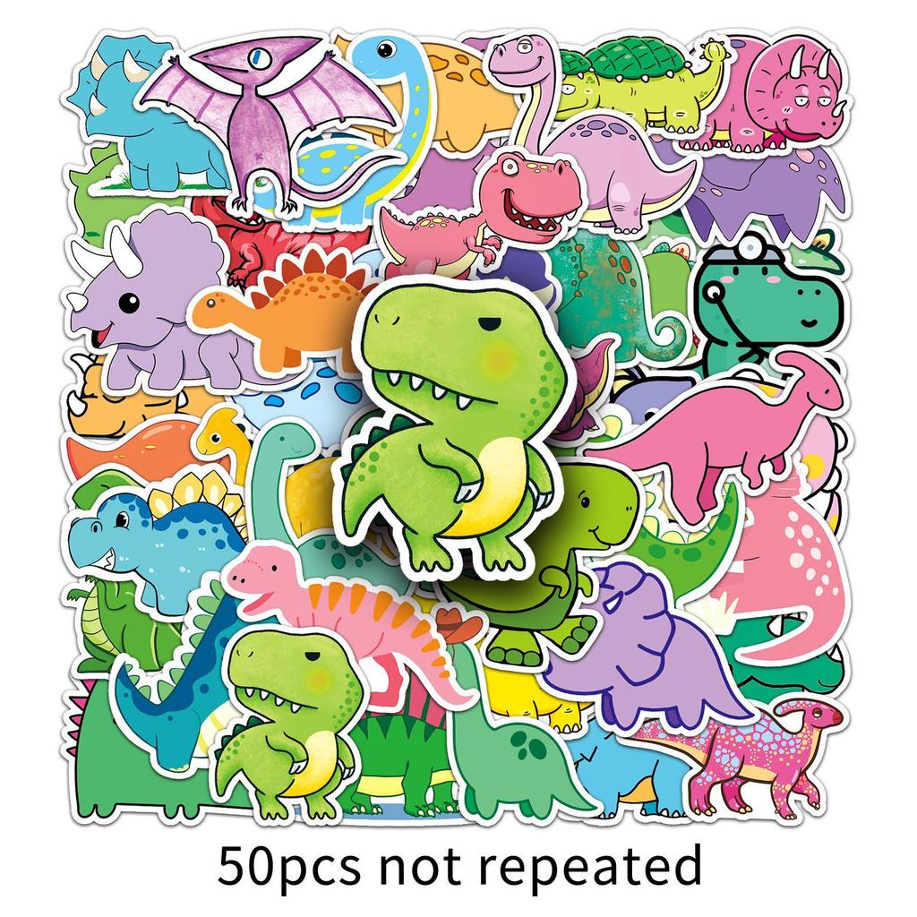 50 Trendy Dinosaur Stickers for Luggage, Laptop, and Car Decor
