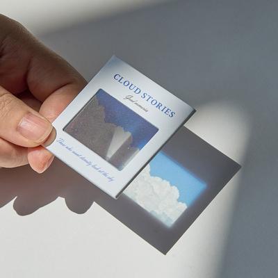 Durchscheinendes Landschaftsfilm Lesezeichen Ästhetisches Buchseite Lesezubehör DIY Dekorative Karte Anhänger Schlüsselanhänger