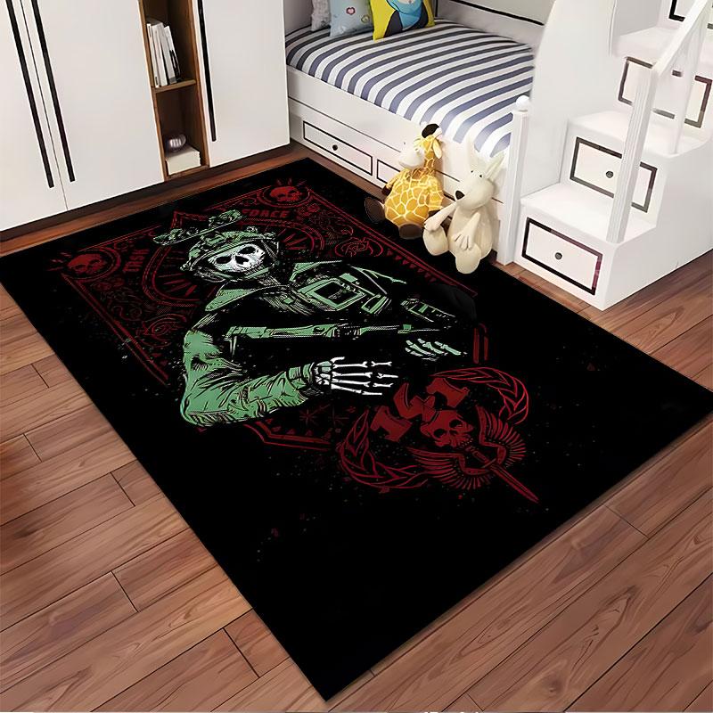 Skeleton Soldier Tactical Design Suitable As a Non-slip Mat for the Living Room or Bedroom Sofa
