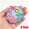 2026 Cartoon Summer Tropical Style Embroidered Patches Coconut Shell Hat Slippers Patch Iron On Patches For Clothing Decoration