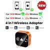 4-in-1 Wireless Carplay Adapter Android Auto Connect Airplay Mirror Link Screen USB Plug To Play for Apple and Android CarPlay