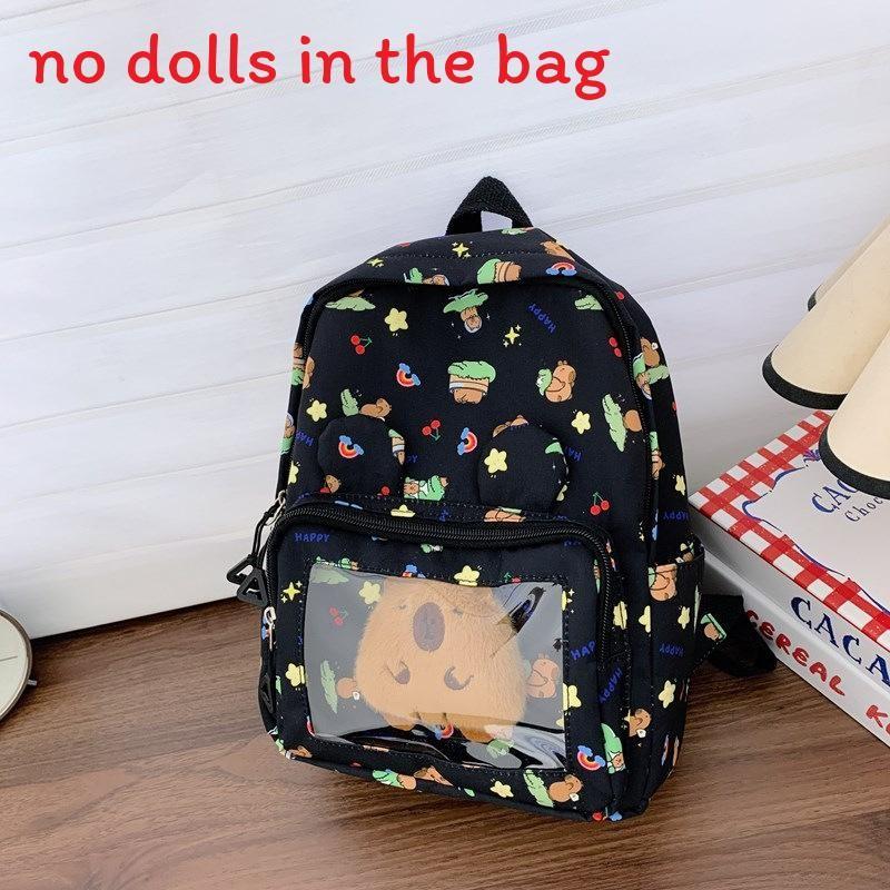 Capybara Backpack Children Cartoon Itabag Adjustable Shoulder Straps Schoolbag