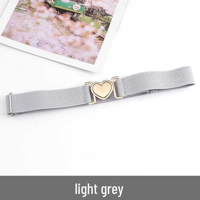 Unisex Adjustable Elastic Braided Canvas Belt with Alloy Buckle