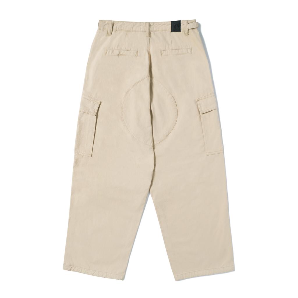 Nodeu Stone Washed Cargo Pants (Beige)