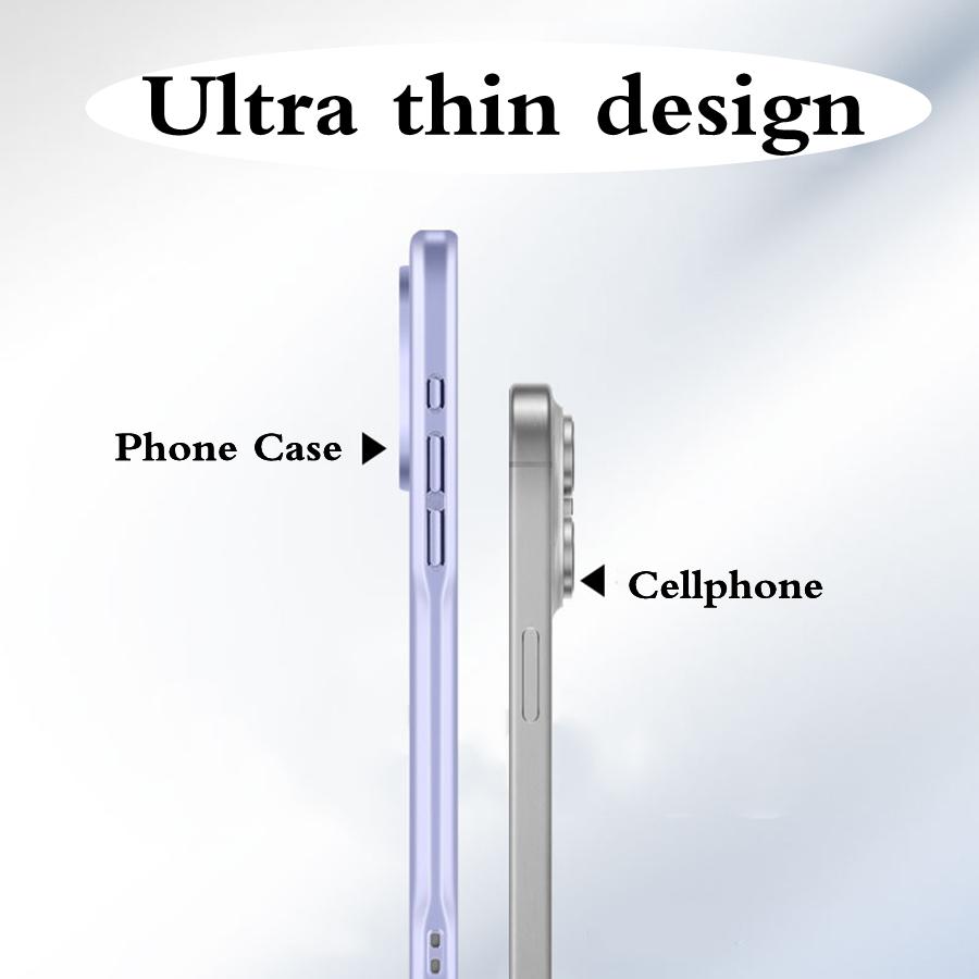 Ultra Thin Curved Edge Blade Frosted Phone Case for iPhone 16 15 14 13 12 11 Pro Max 16 Plus 15 Pro 14 Pro Max Small Waist Design Shockproof Cover