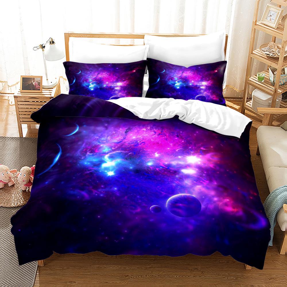 Outer Space Bedding Set  For Children Planet Duvet Cover Bed Cover Comforter Bed Quilt Cover High Quality 240*220