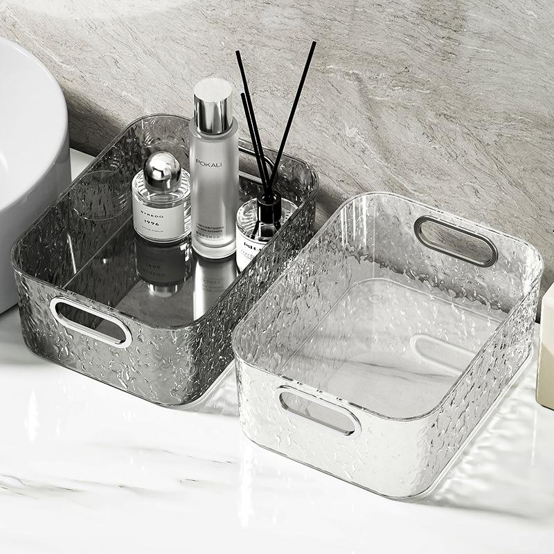 Cosmetics Storage Box, Household Bathroom, Bathroom Countertop, Transparent Dressing Table, Washbasin, Skincare Product Shelf