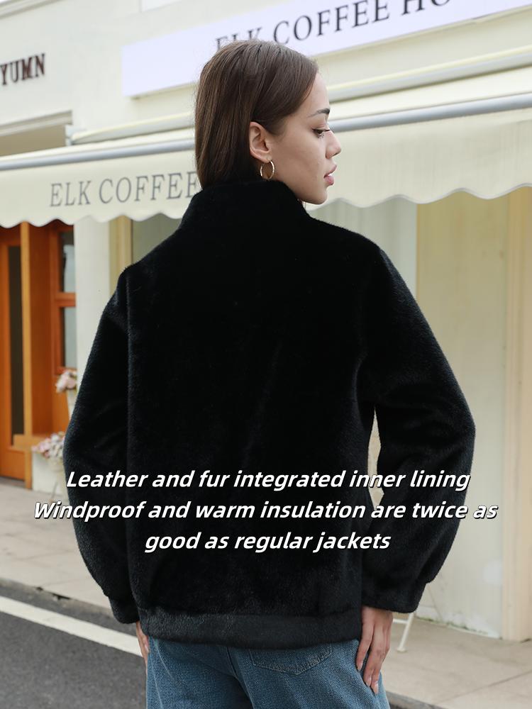 Super Warm Women's Fur One Piece Jacket Environmentally Friendly Cozy Winter Wear