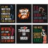 Pirational Quotes Basketball Posters - Motivational Sayings Art For Men, Kids & Teenagers - Wall Decor For Bathroom, Playroom & Classroom