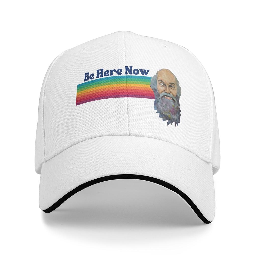 Ram Dass Be Here Now Rainbow Sun Baseball Cap Summer Men Adult  Design Trucker Hat Adjustable Fashion Outdoor Gym Baseball Caps