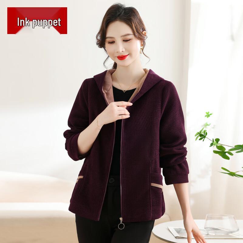 

Women s Casual Hooded Zip-Up Spring Jacket 4XL