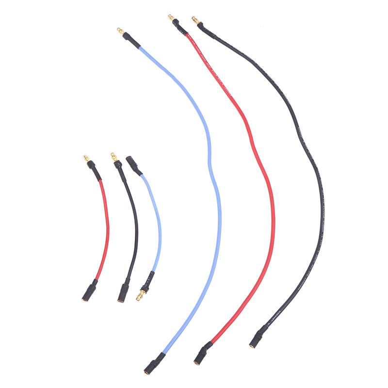 3Pcs Rc Motor/Esc Extension Cable 10Cm/25Cm With 16Awg Silicone Cable 3.5Mm Banana Head For Rc Drone Car Toy Diy Accessories