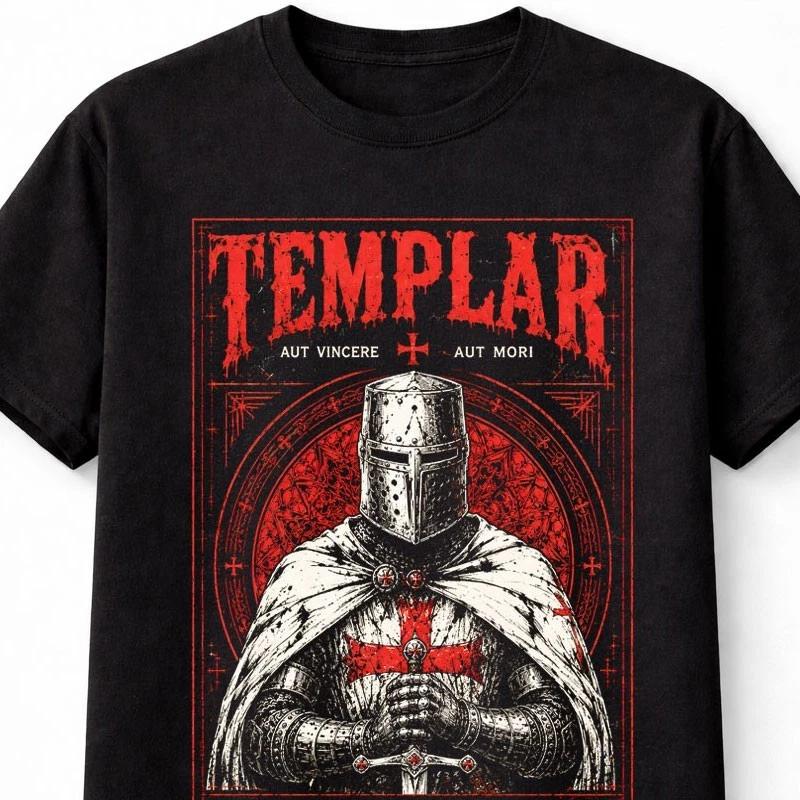 Templar Victory Or Death Crusader Knight Medieval Warrior Unisex TShirt S