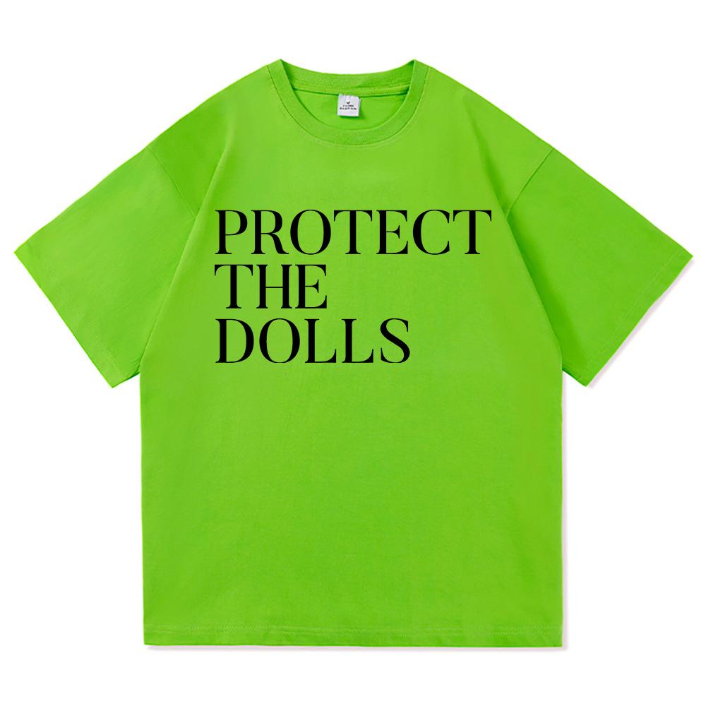 Protect The Dolls T Shirt UnisexUnisex Harajuku Aesthetic Letter Print TShirt Unisex High Quality Casual Cotton Tees Tops Clothes