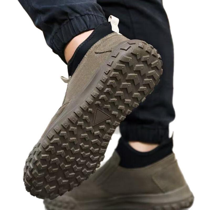 Мужская кожаная защитная обувь без шнурков XXL