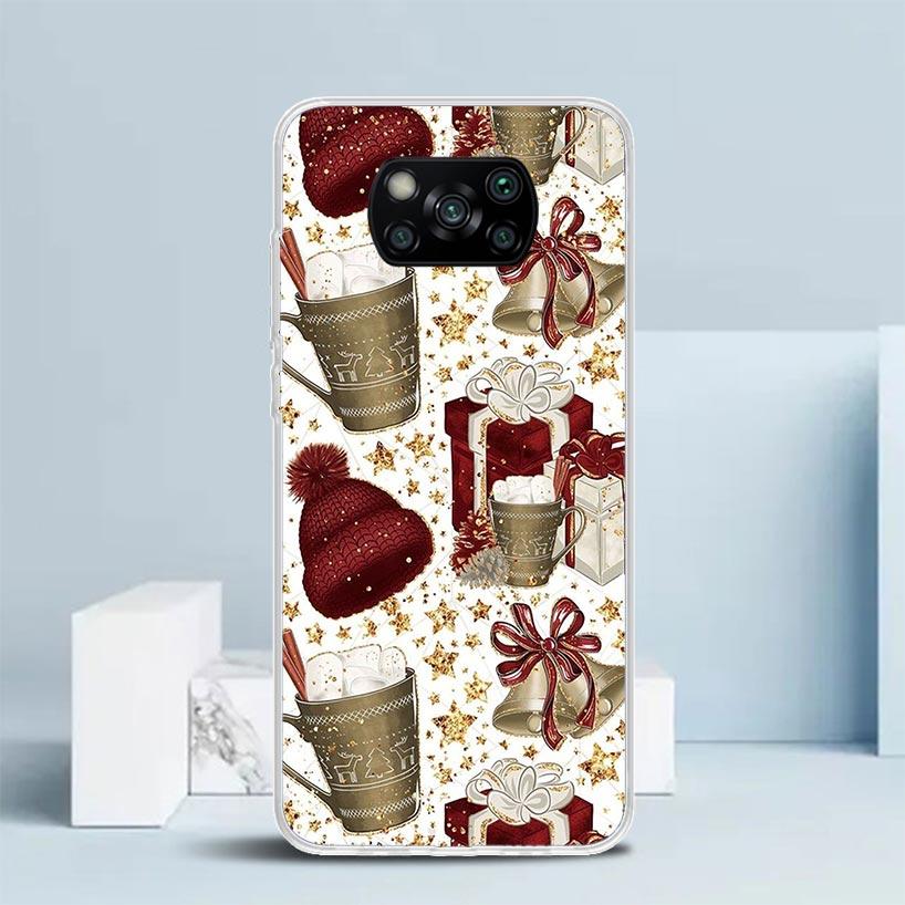Winter Coffee Christmas Phone Case For Xiaomi Poco F7 Ultra X5 X6 X7 Pro M7 Redmi 15C 15 13C 13 12C 12 10C 10 10A 9 9C 9A 9T Cov